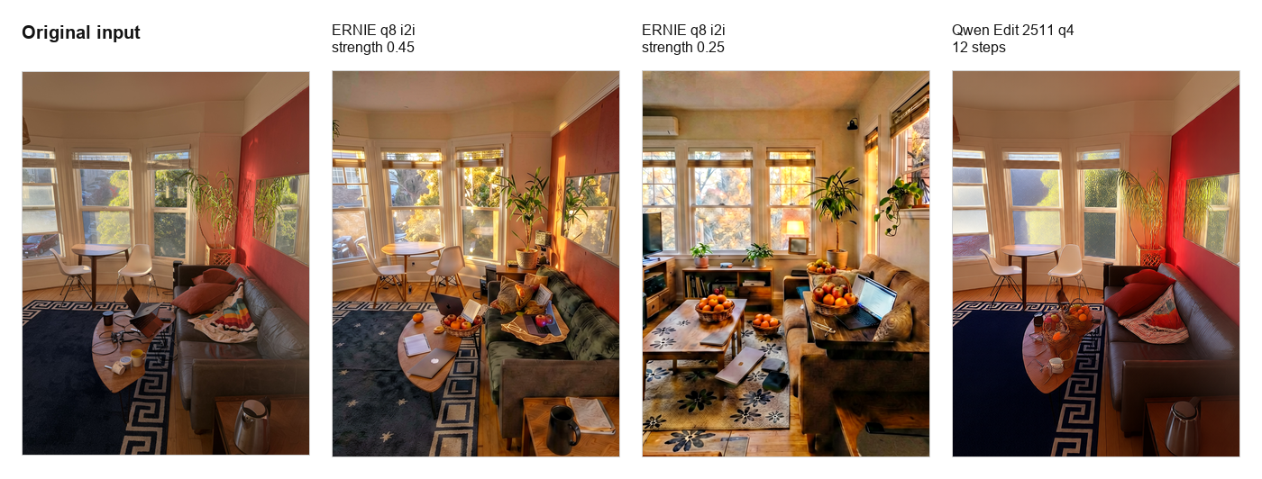ERNIE Image Turbo q8 versus Qwen Image Edit 2511 q4 object replacement comparison